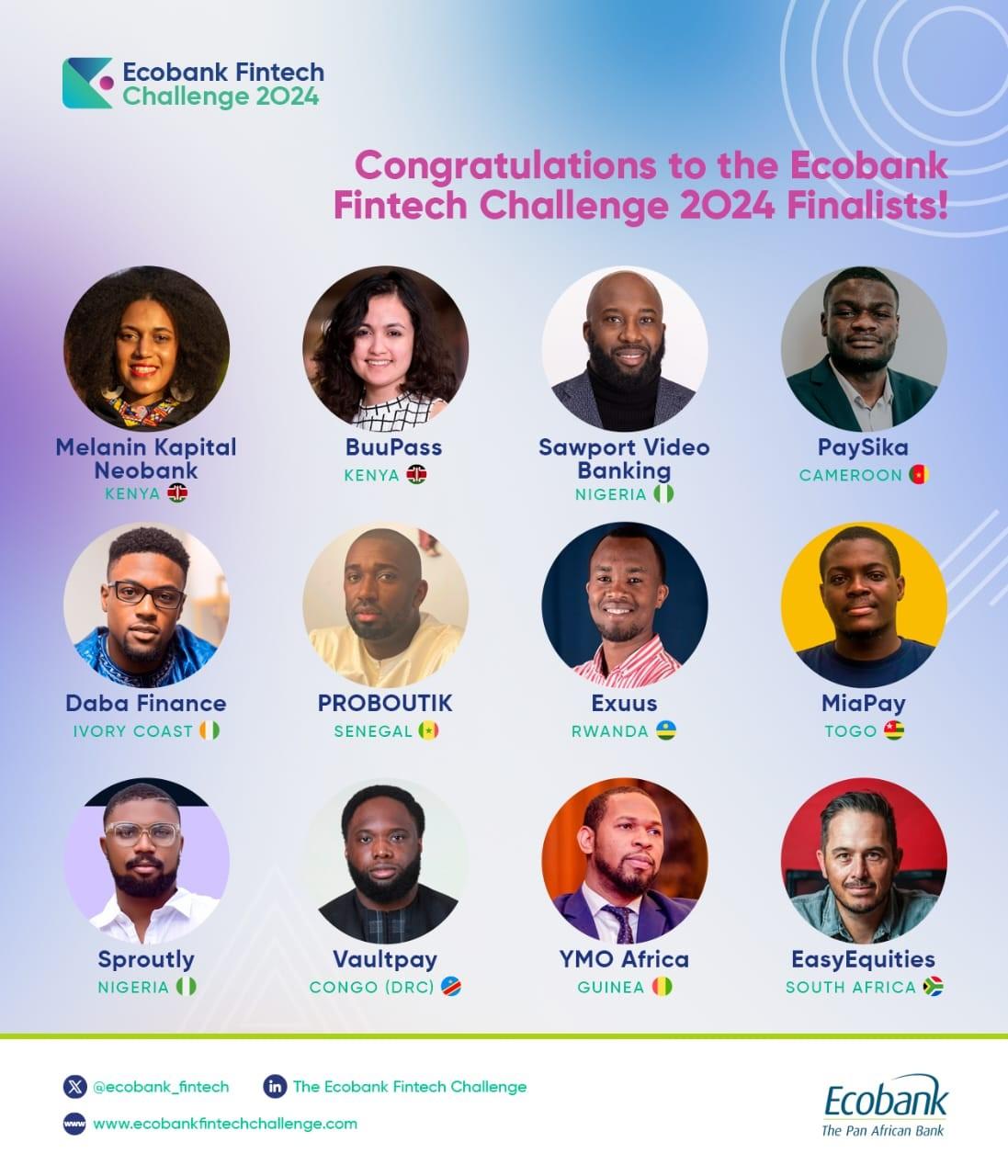 Ecobank Fintech Challenge 2024: Découvrez les 12 pépites africaines en lice pour la finale