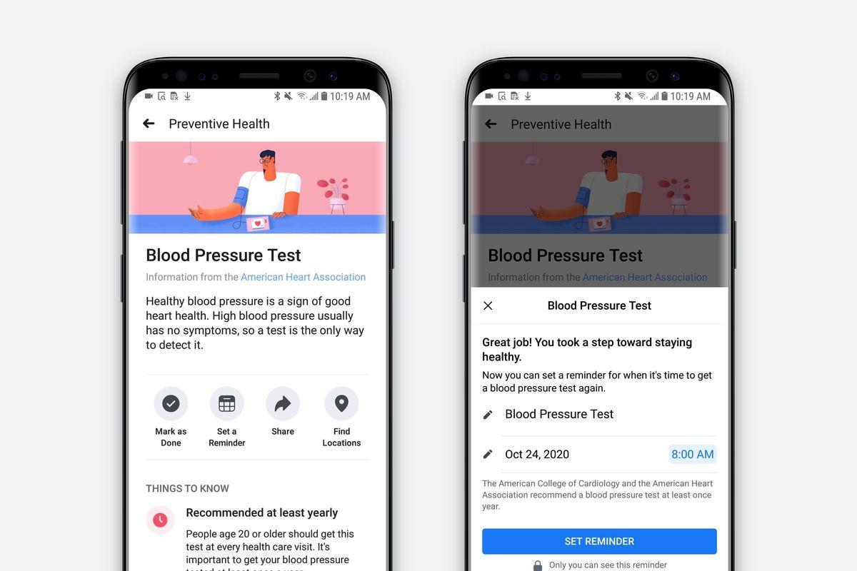 Découvrez "Preventive Health", la nouvelle appli santé de FACEBOOK